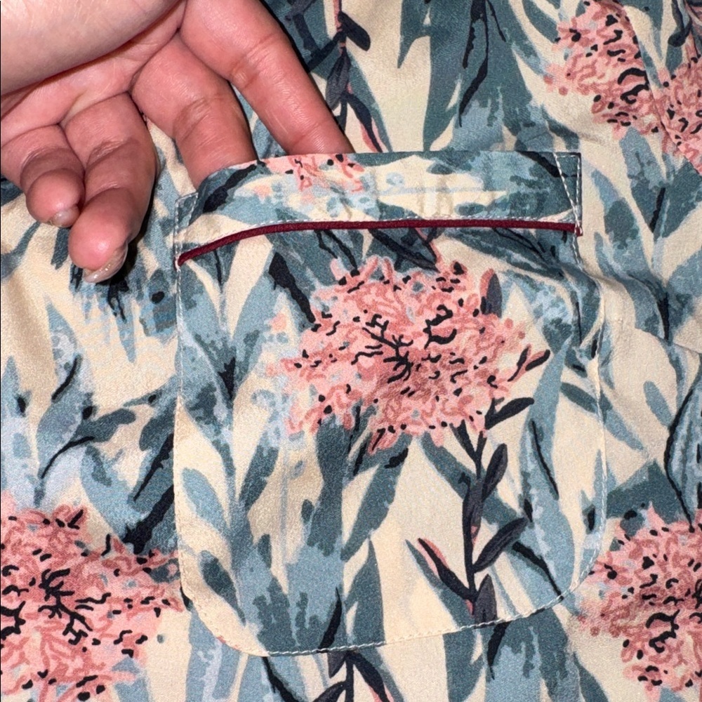 Cynthia Rowley -Women’s Sleepwear Floral Button Down Pajama Shirt Size Medium - Picture 10 of 15